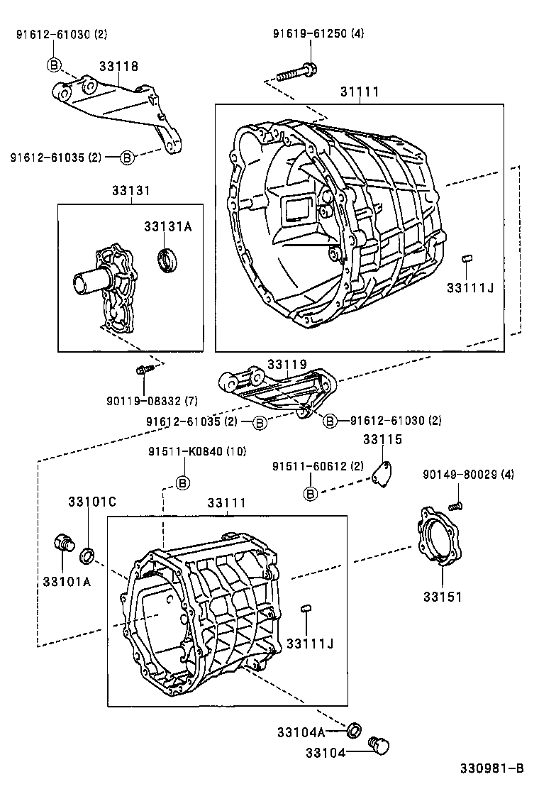  IS200 300 |  CLUTCH HOUSING TRANSMISSION CASE MTM