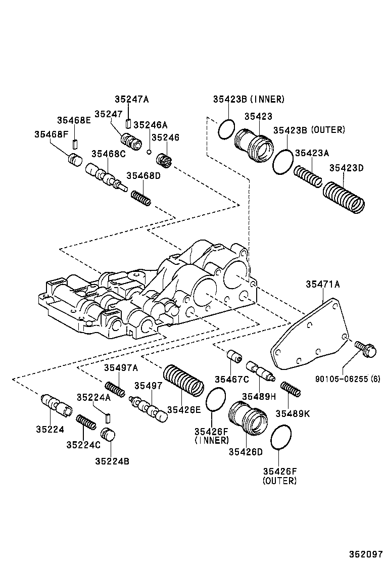  YARIS ECHO 4D |  VALVE BODY OIL STRAINER ATM