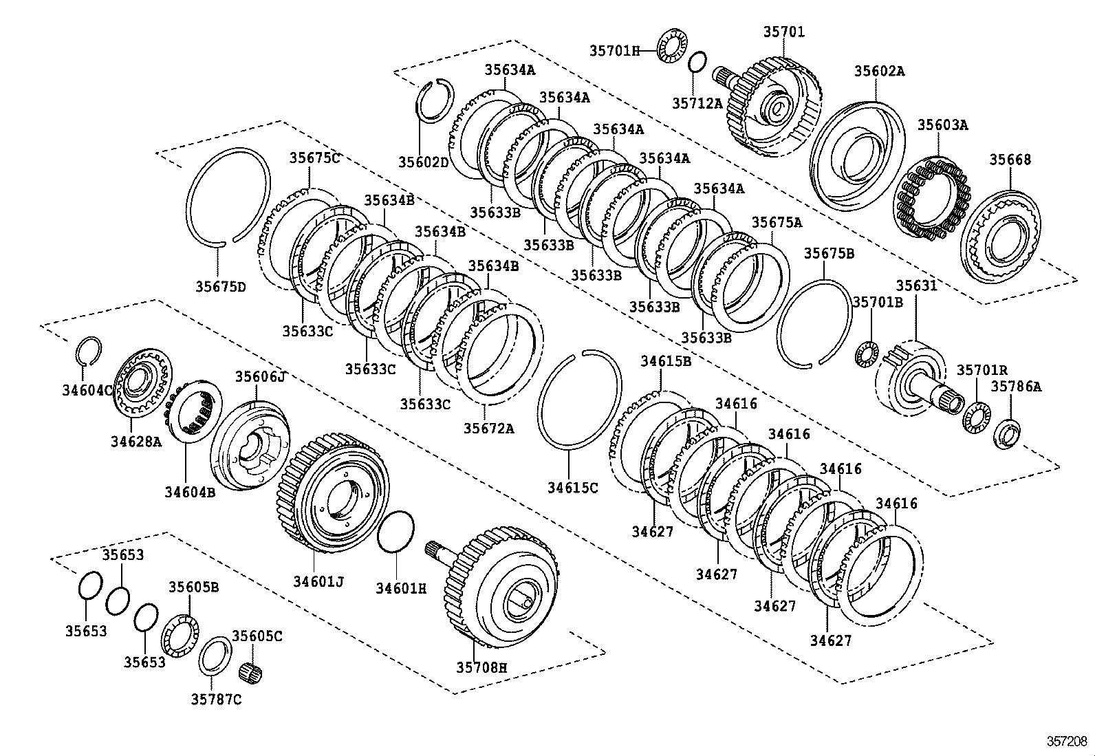  RX300 330 350 |  BRAKE BAND MULTIPLE DISC CLUTCH ATM