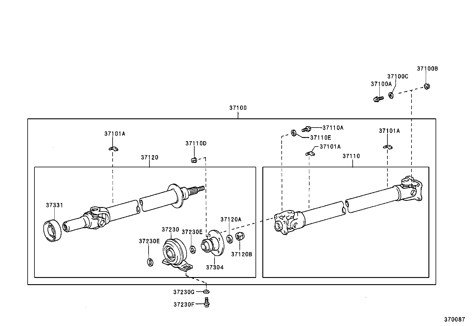  IS200 300 |  PROPELLER SHAFT UNIVERSAL JOINT