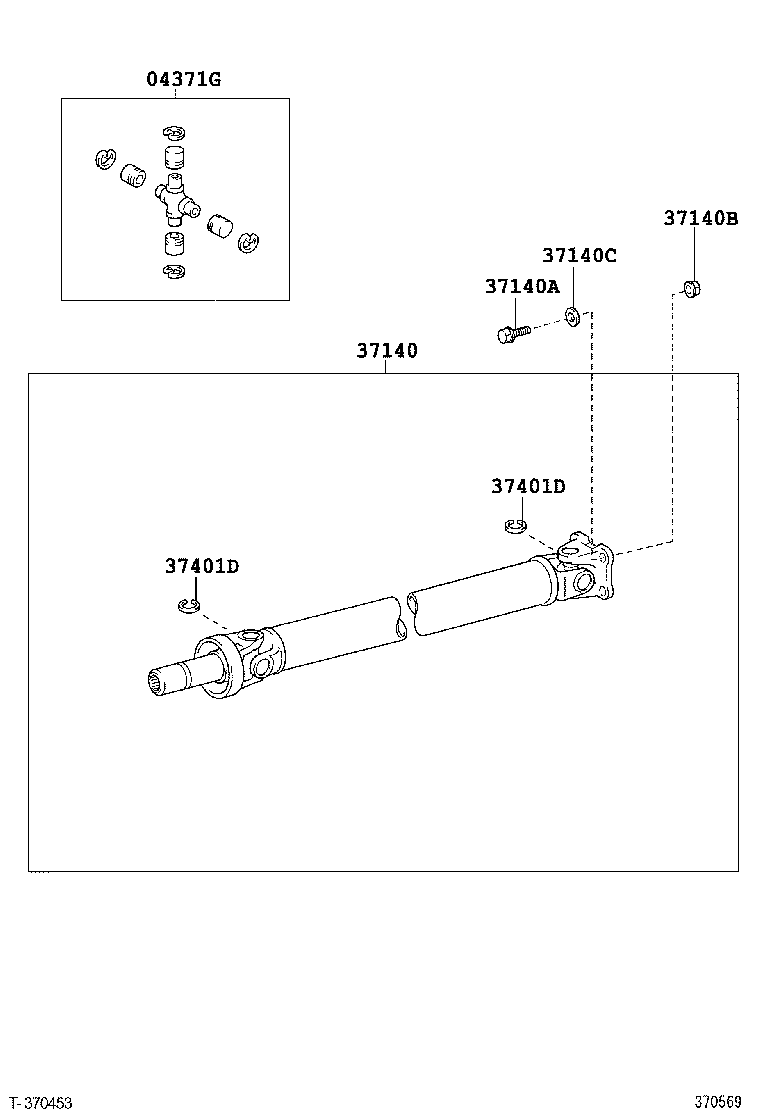  HIACE HIACE S B V |  PROPELLER SHAFT UNIVERSAL JOINT