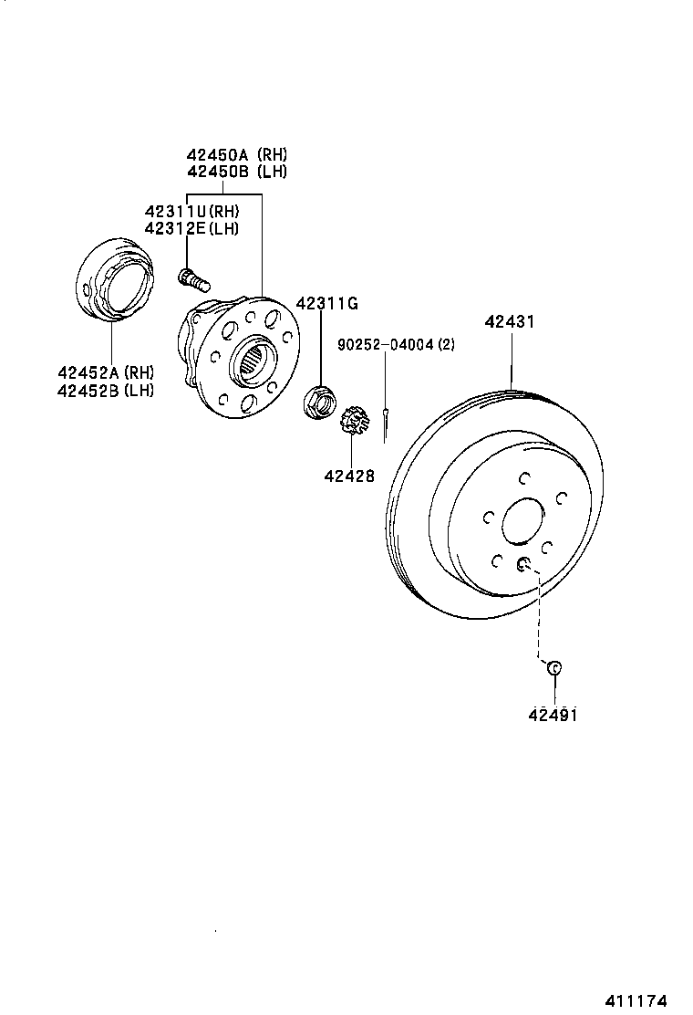  LS430 |  REAR AXLE SHAFT HUB