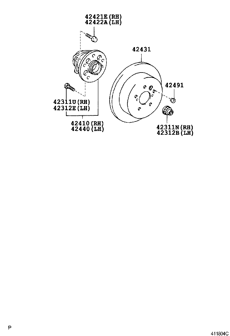  KLUGER |  REAR AXLE SHAFT HUB