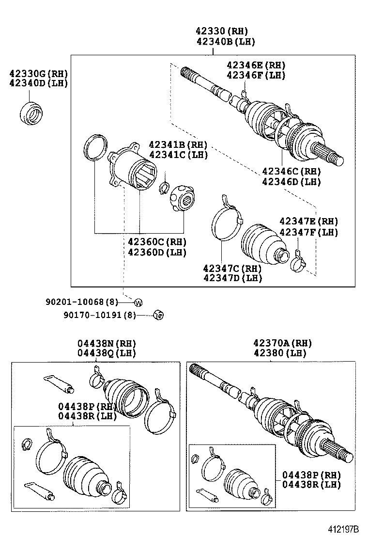  RX400H |  REAR AXLE SHAFT HUB