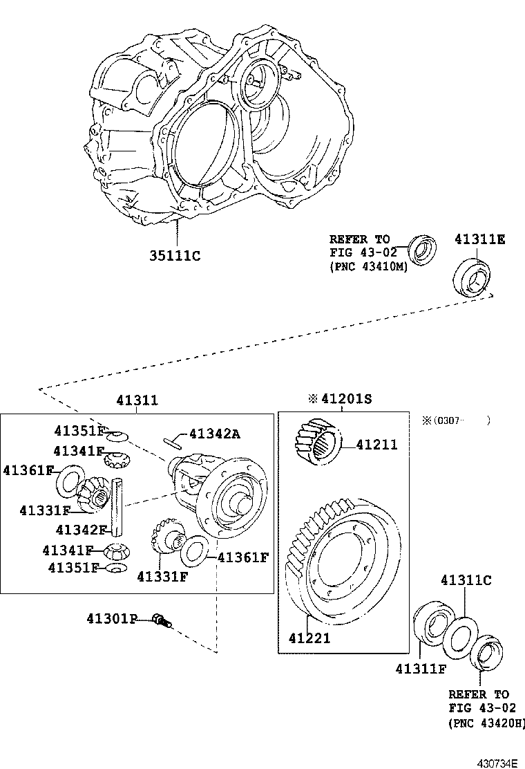  ES300 |  FRONT AXLE HOUSING DIFFERENTIAL