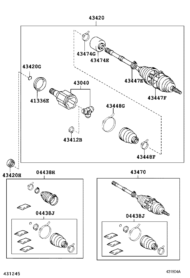  RX400H |  FRONT DRIVE SHAFT