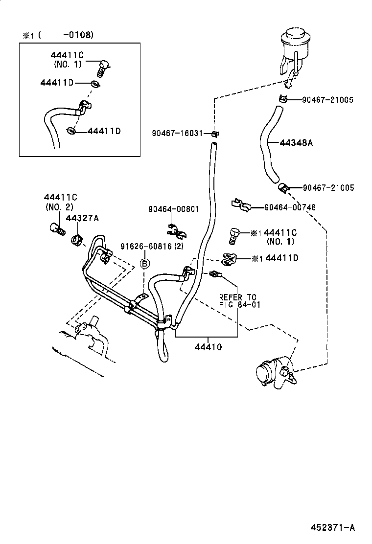  LAND CRUISER 100 105 |  POWER STEERING TUBE