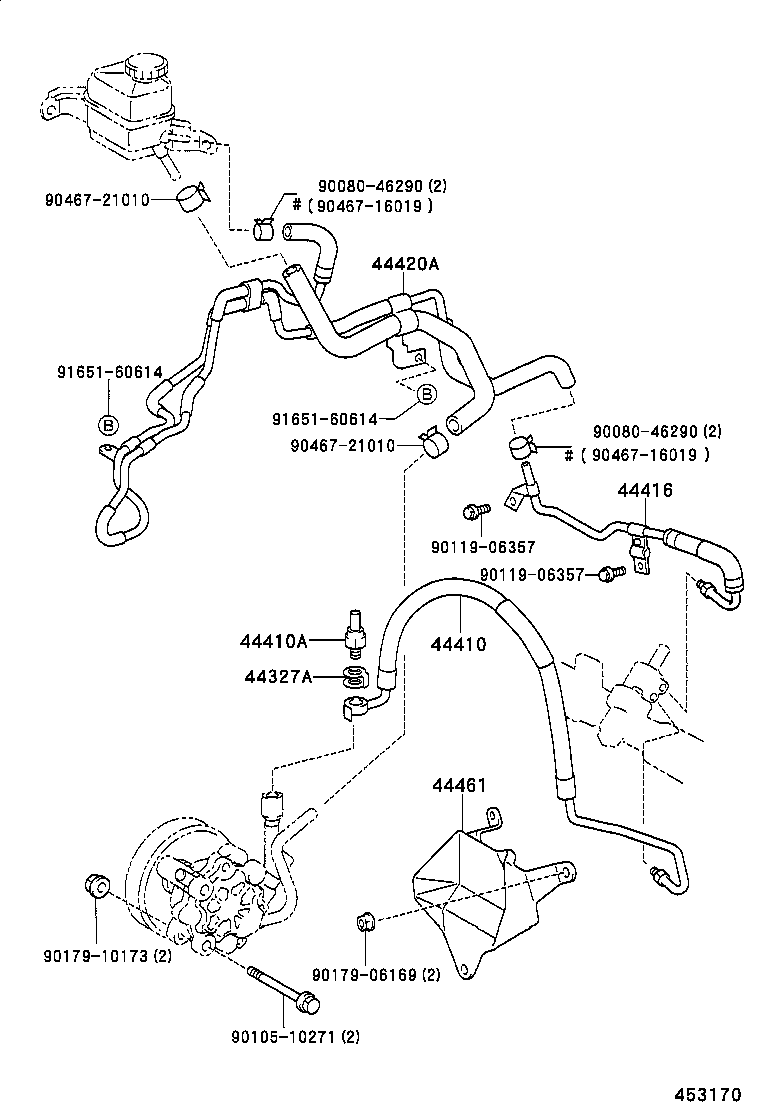  COROLLA SED WG |  POWER STEERING TUBE