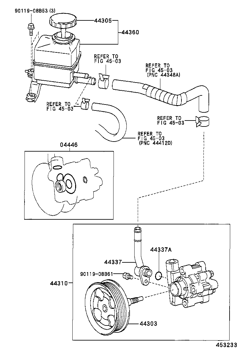  LX470 |  VANE PUMP RESERVOIR POWER STEERING