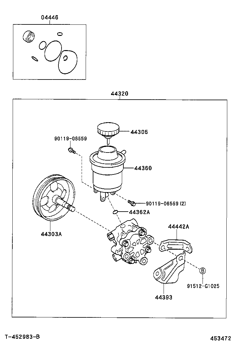  YARIS ECHO 3D 5D |  VANE PUMP RESERVOIR POWER STEERING