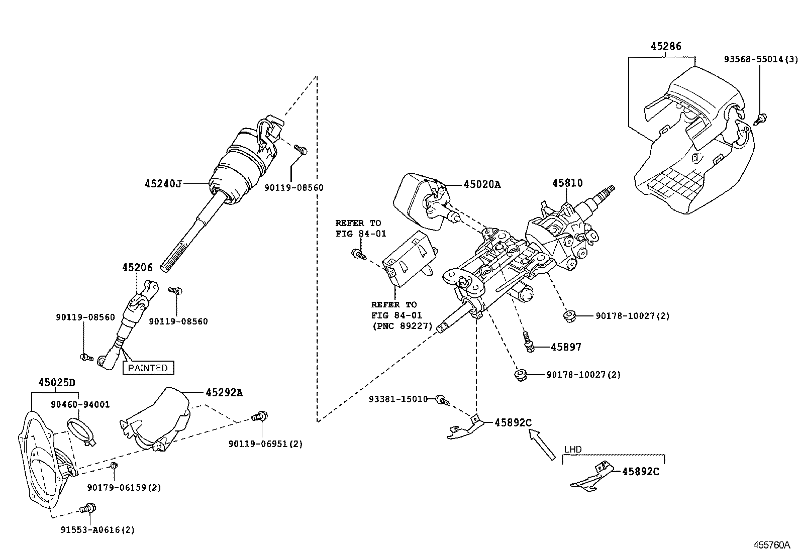  GS30 35 43 460 |  STEERING COLUMN SHAFT