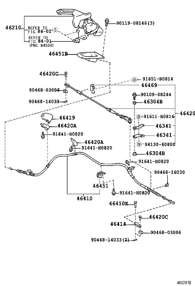  LX470 |  PARKING BRAKE CABLE