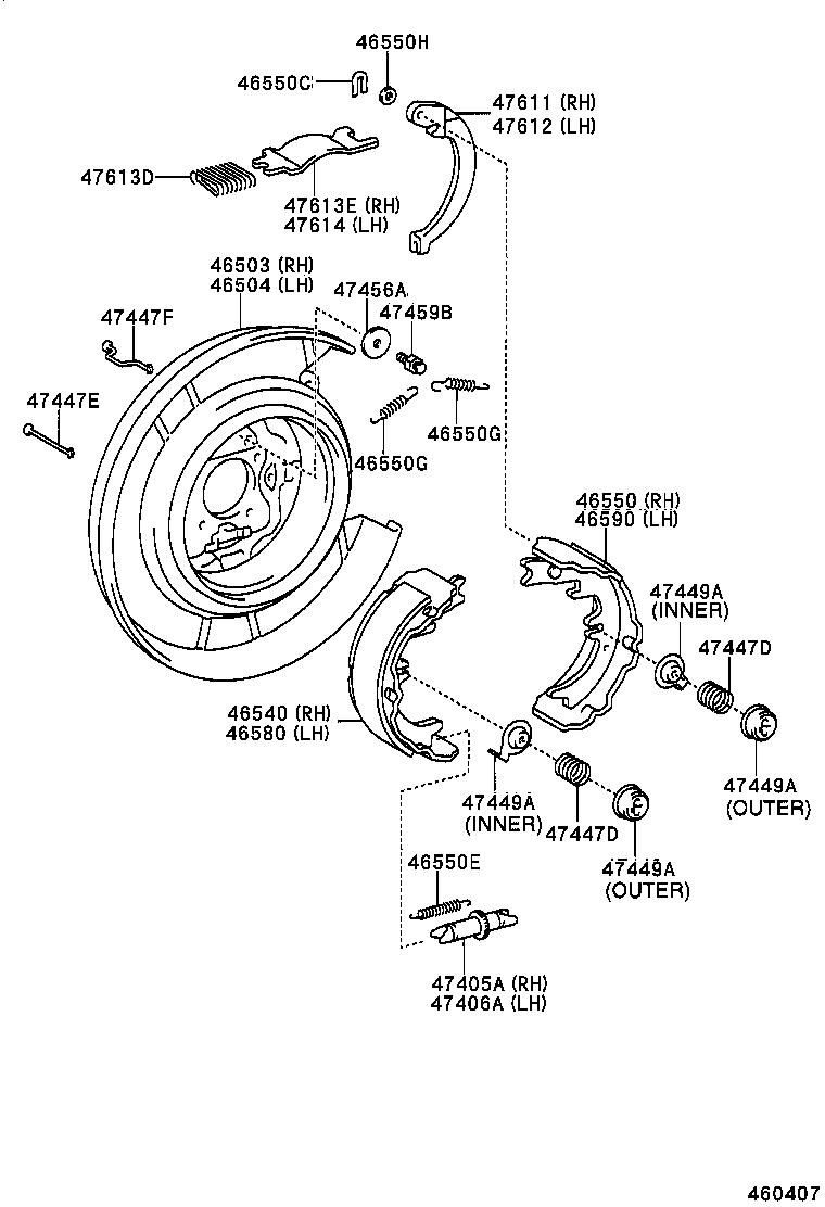  ES300 |  PARKING BRAKE CABLE