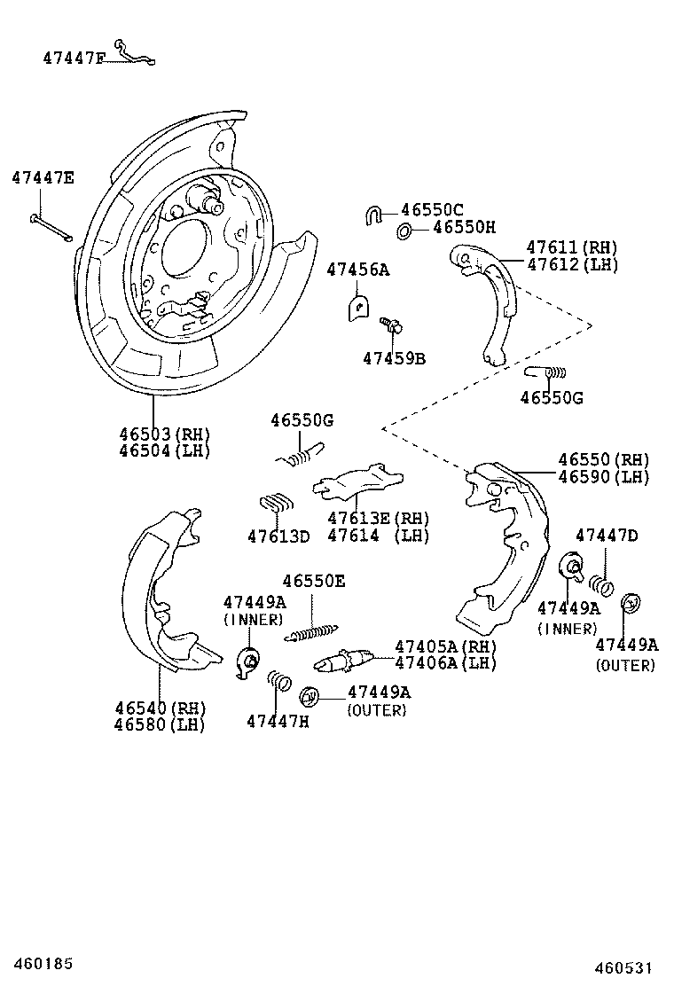  RX300 330 350 |  PARKING BRAKE CABLE