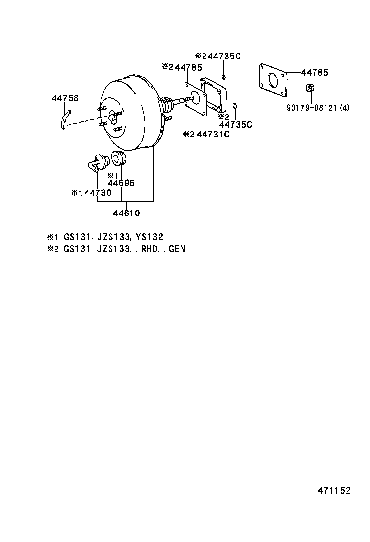  CROWN |  BRAKE BOOSTER VACUUM TUBE