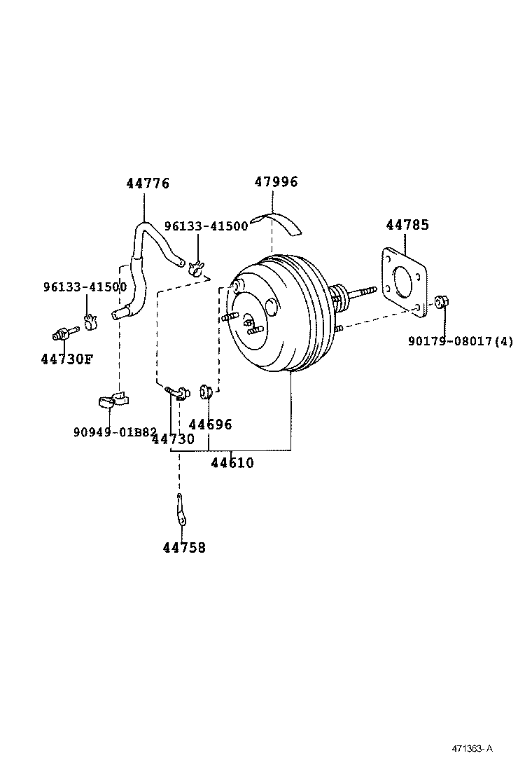  IS200 300 |  BRAKE BOOSTER VACUUM TUBE