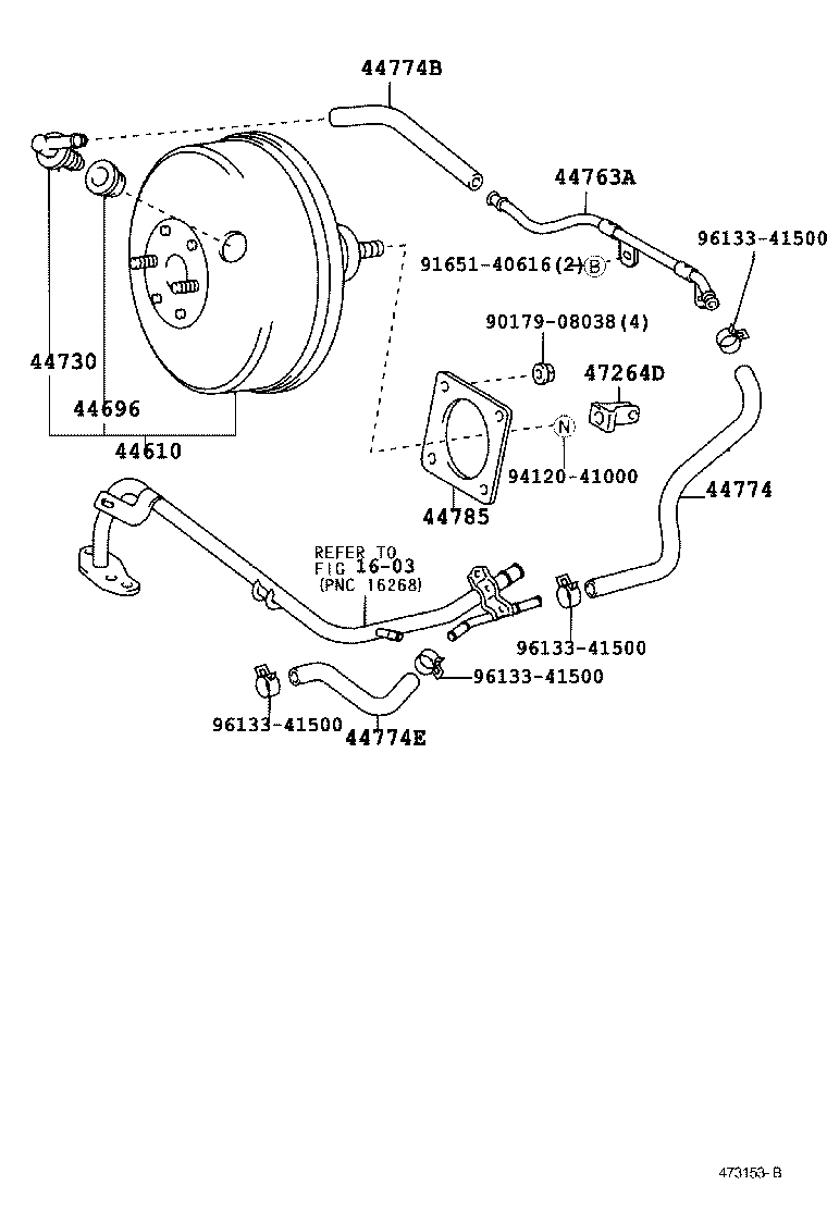  COROLLA S AFRICA |  BRAKE BOOSTER VACUUM TUBE