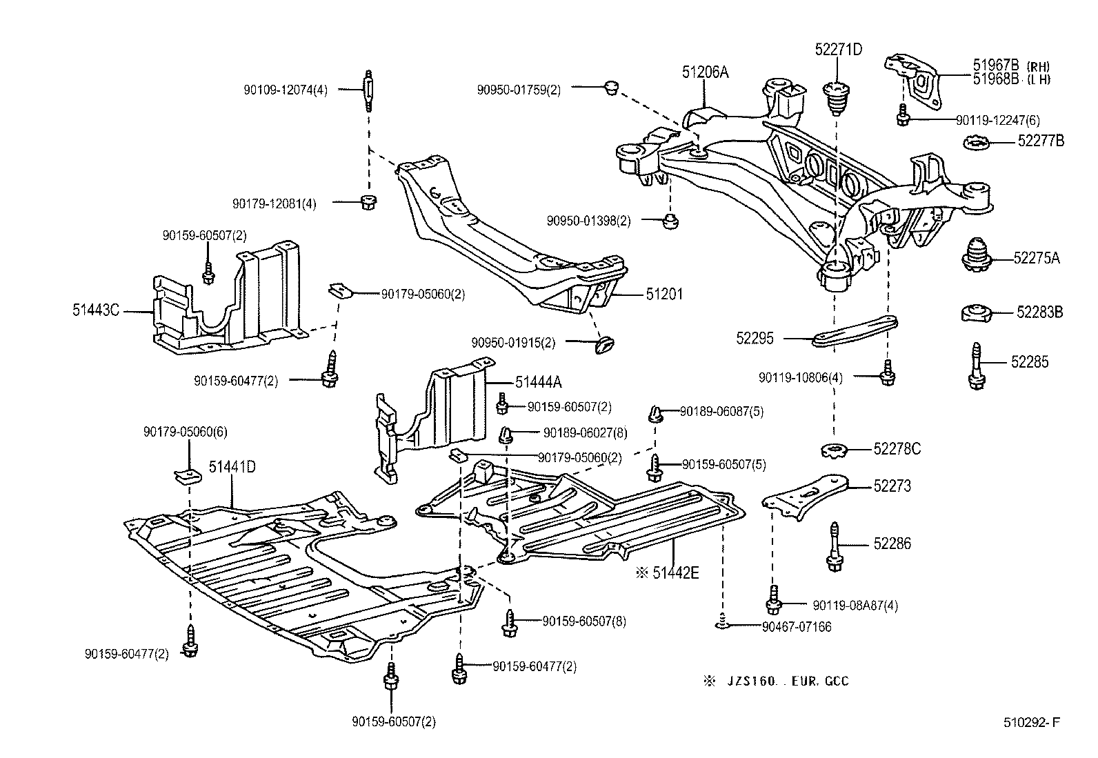  GS300 430 |  SUSPENSION CROSSMEMBER UNDER COVER