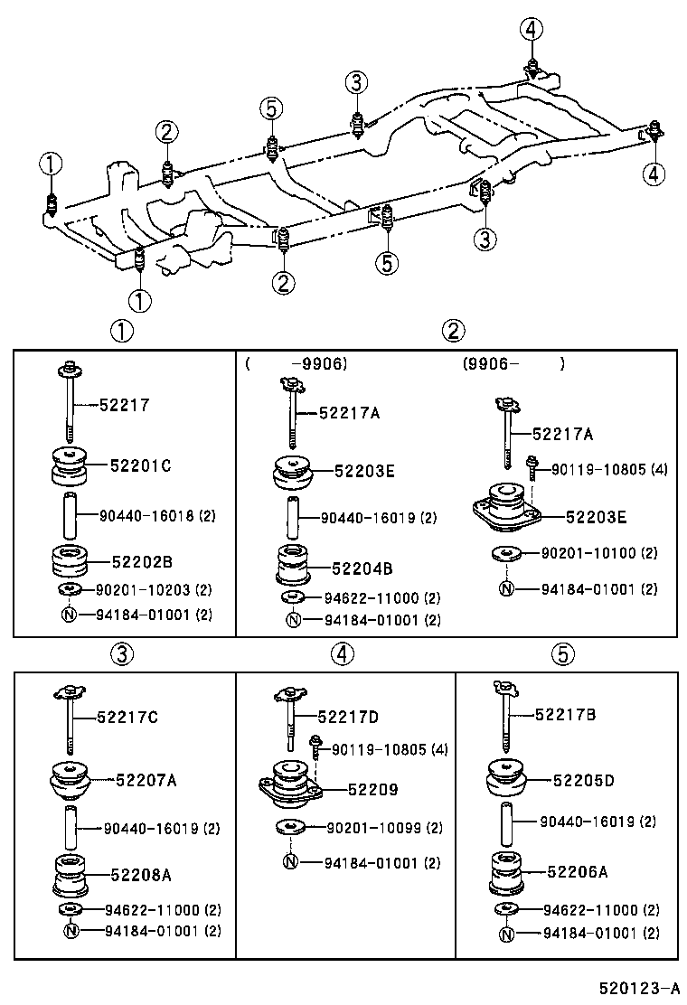  4RUNNER |  CAB MOUNTING BODY MOUNTING