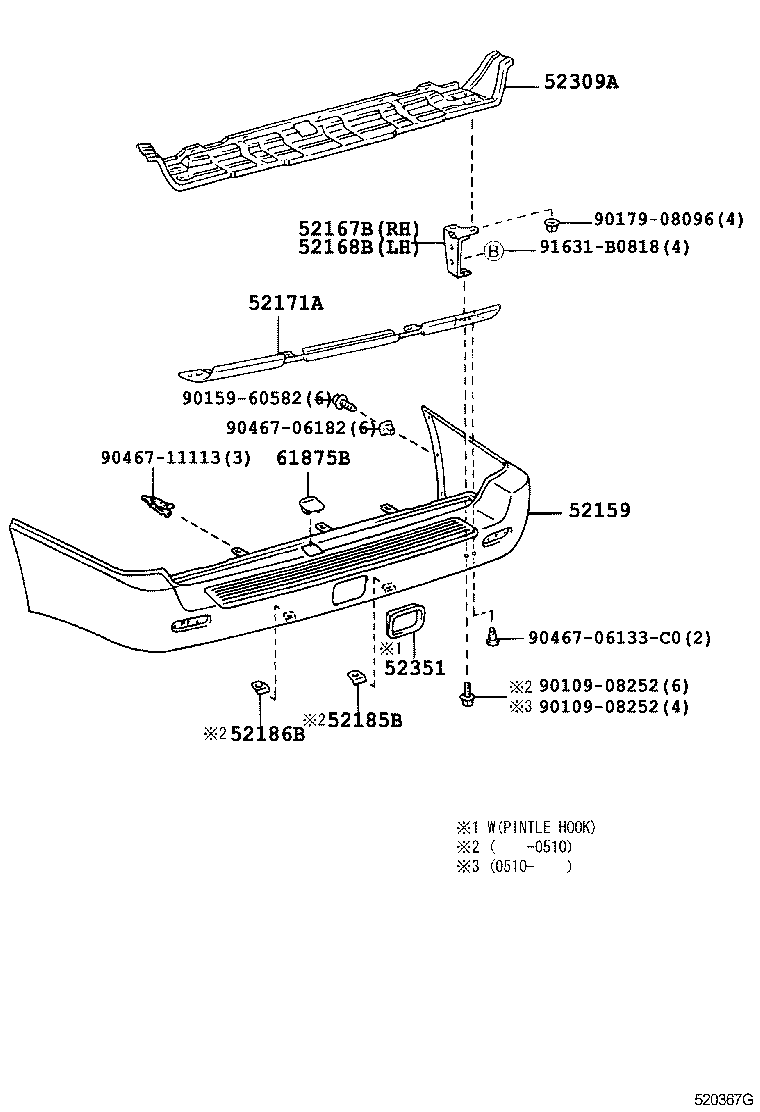  LX470 |  REAR BUMPER BUMPER STAY