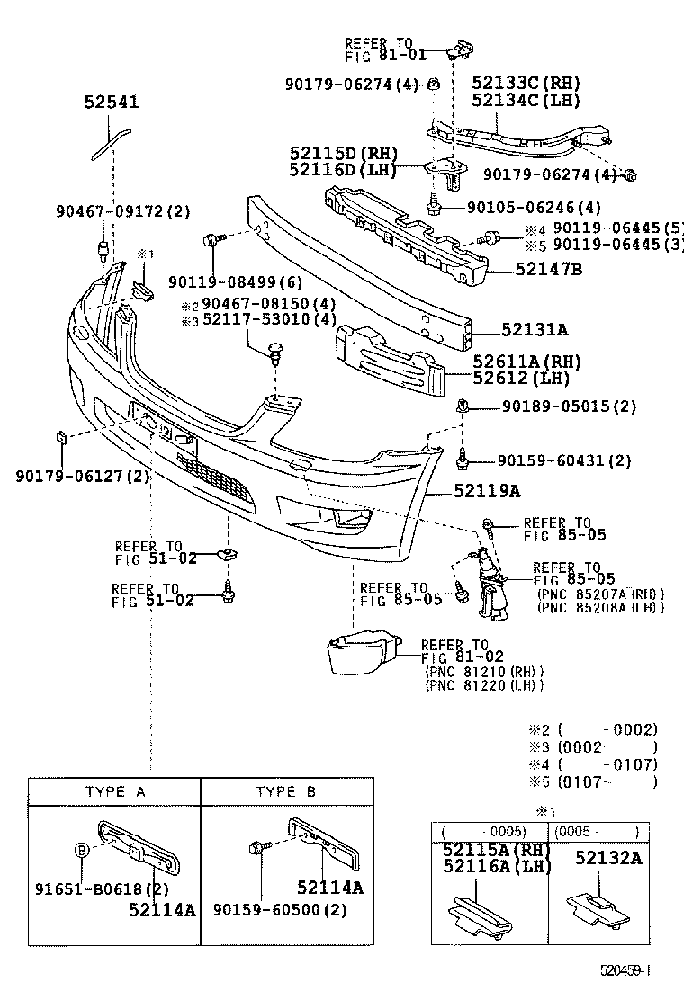  IS200 300 |  FRONT BUMPER BUMPER STAY