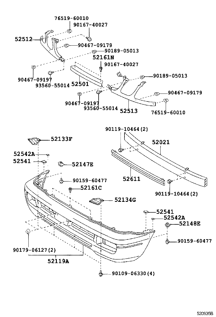  LX470 |  FRONT BUMPER BUMPER STAY