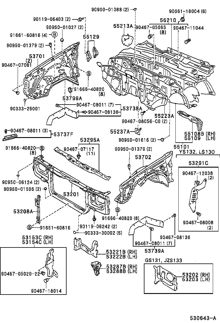  CROWN |  FRONT FENDER APRON DASH PANEL