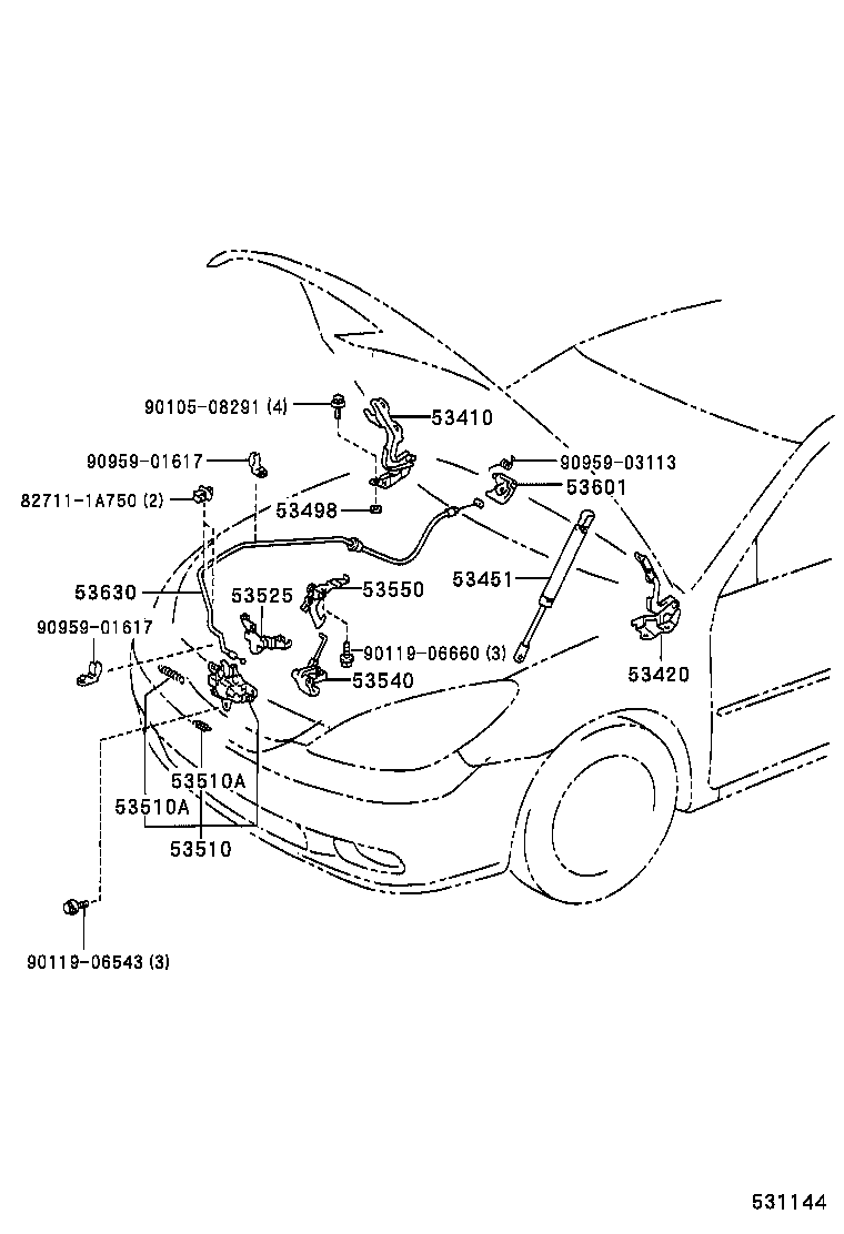  ES300 |  HOOD LOCK HINGE