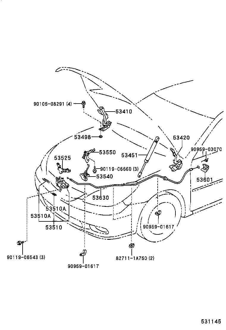  ES300 |  HOOD LOCK HINGE