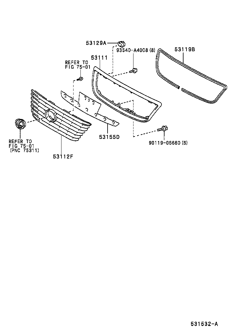  LS430 |  RADIATOR GRILLE