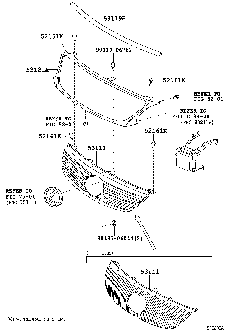  GS450H |  RADIATOR GRILLE