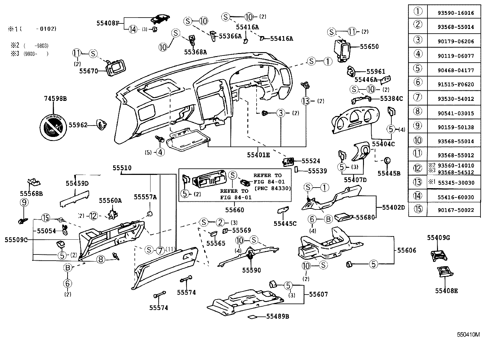  GS300 430 |  INSTRUMENT PANEL GLOVE COMPARTMENT