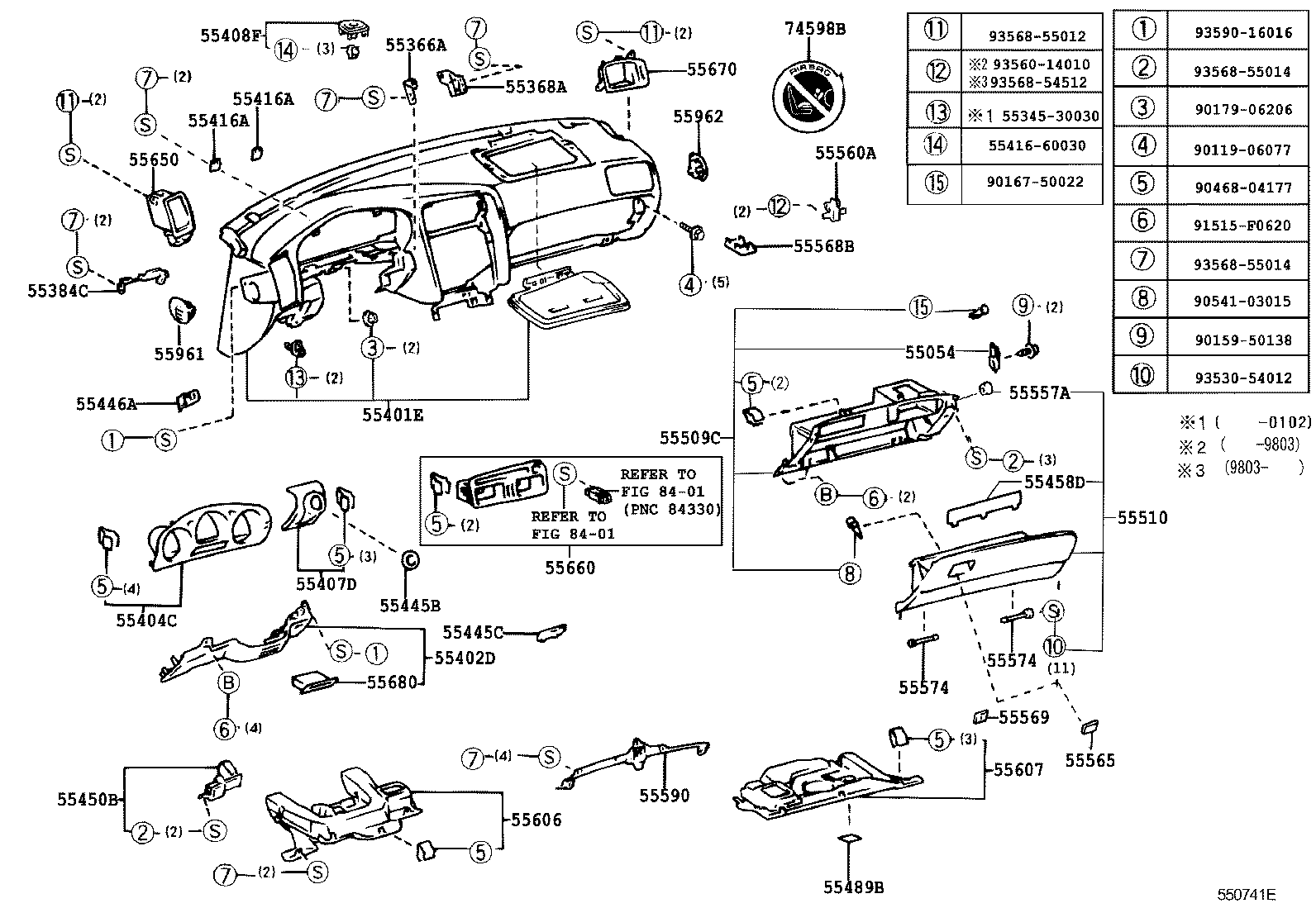  GS300 430 |  INSTRUMENT PANEL GLOVE COMPARTMENT