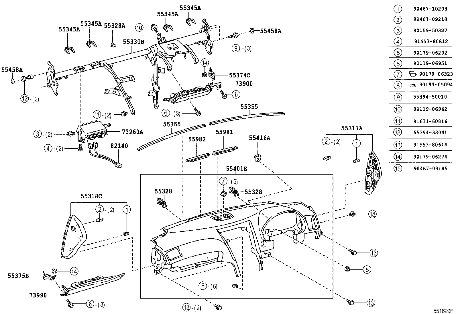  GS450H |  INSTRUMENT PANEL GLOVE COMPARTMENT