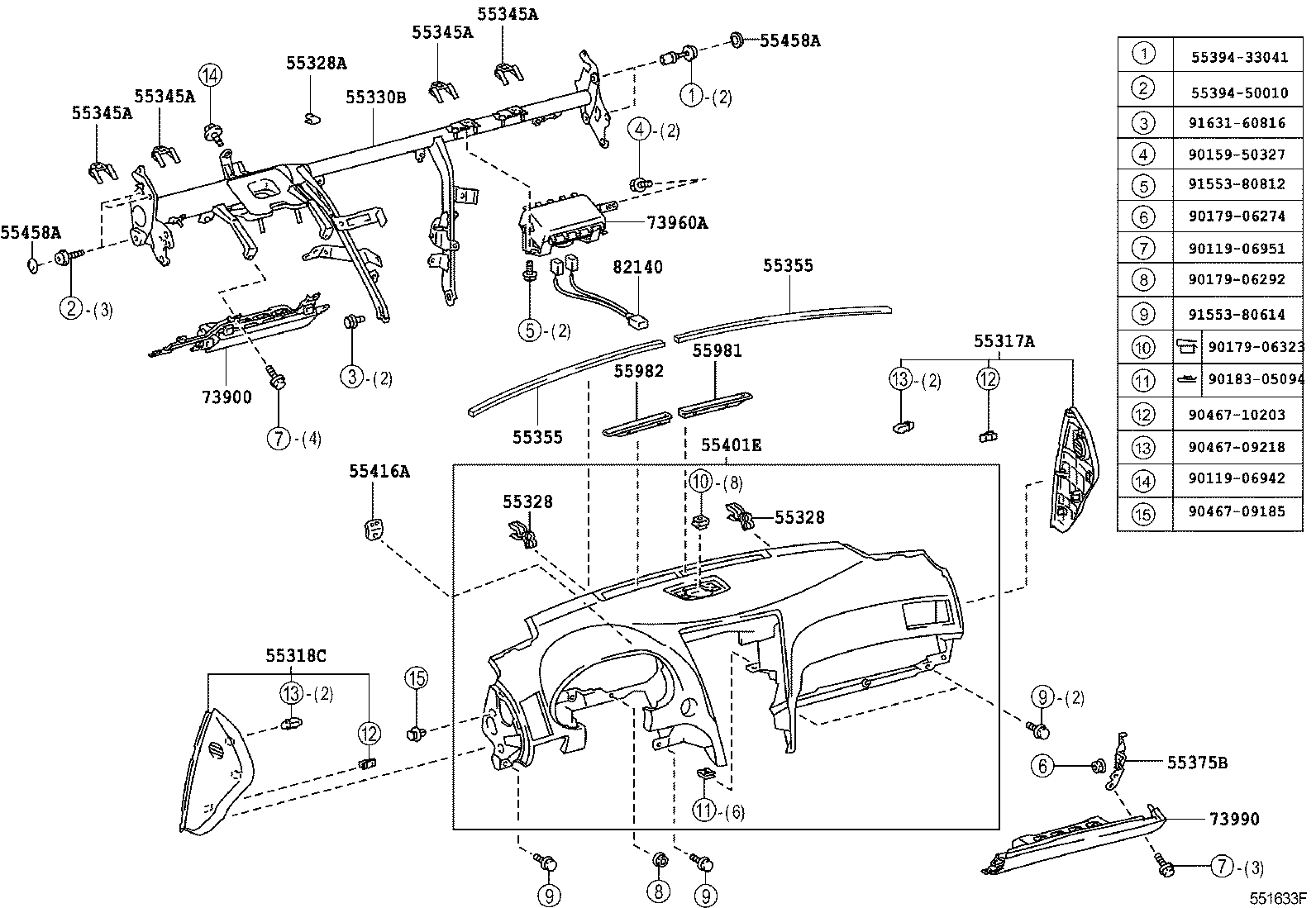  GS450H |  INSTRUMENT PANEL GLOVE COMPARTMENT