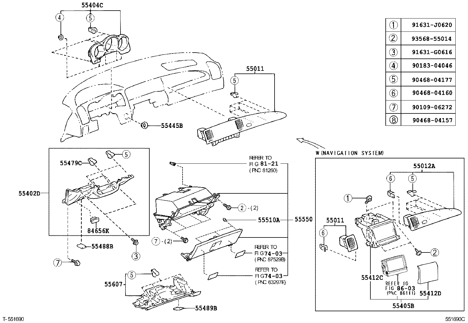  SC430 |  INSTRUMENT PANEL GLOVE COMPARTMENT