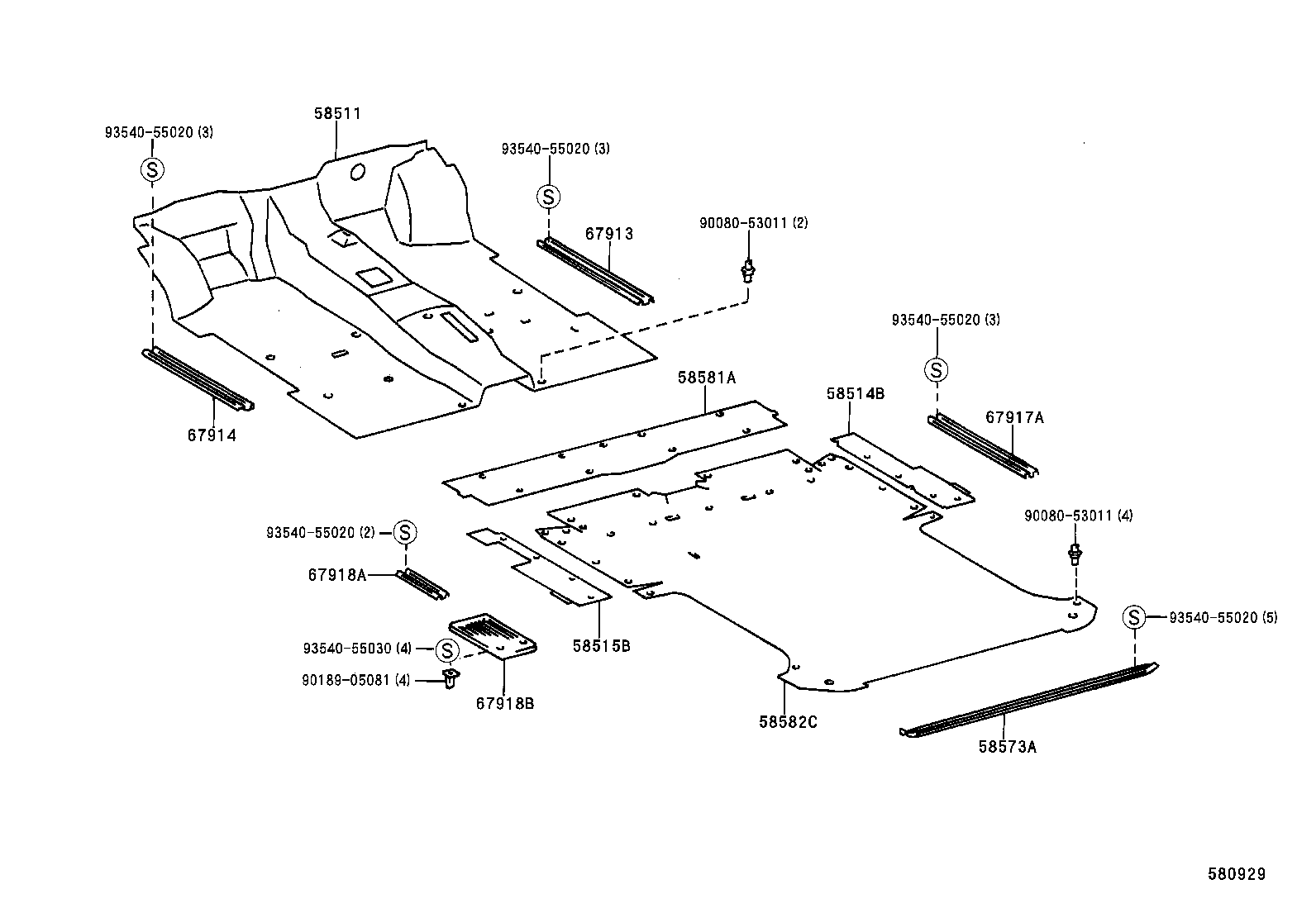  T U V |  FLOOR MAT SILENCER PAD