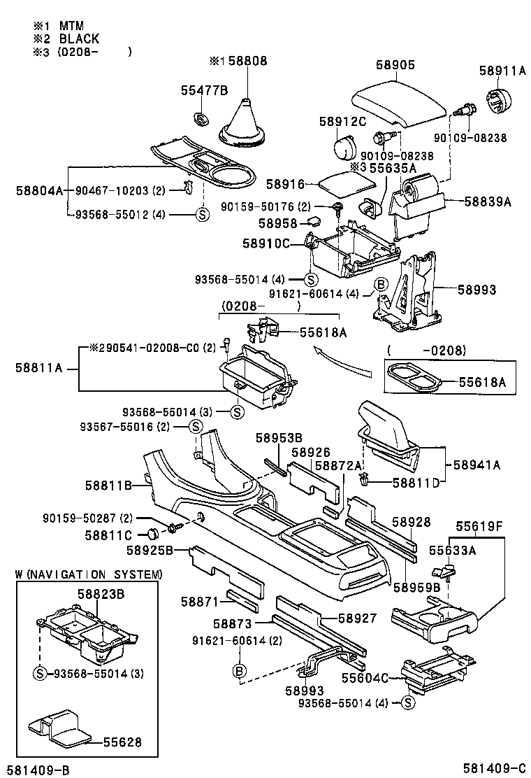  IS200 300 |  CONSOLE BOX BRACKET