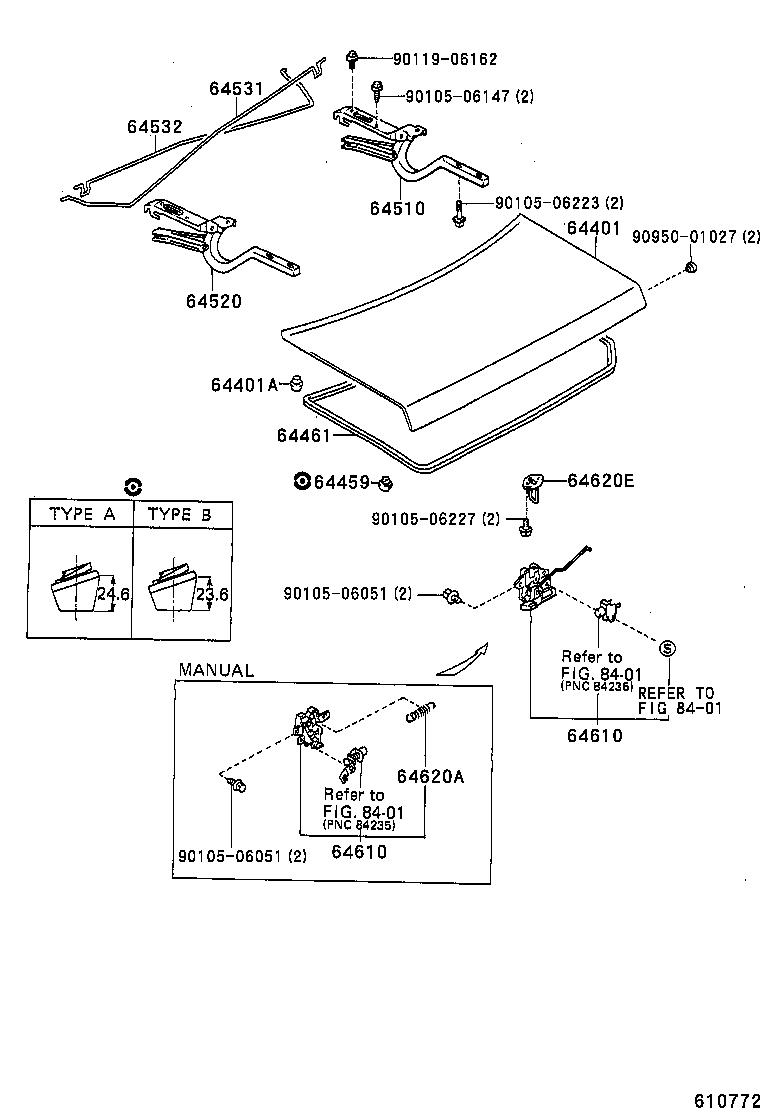  CROWN |  LUGGAGE COMPARTMENT DOOR LOCK