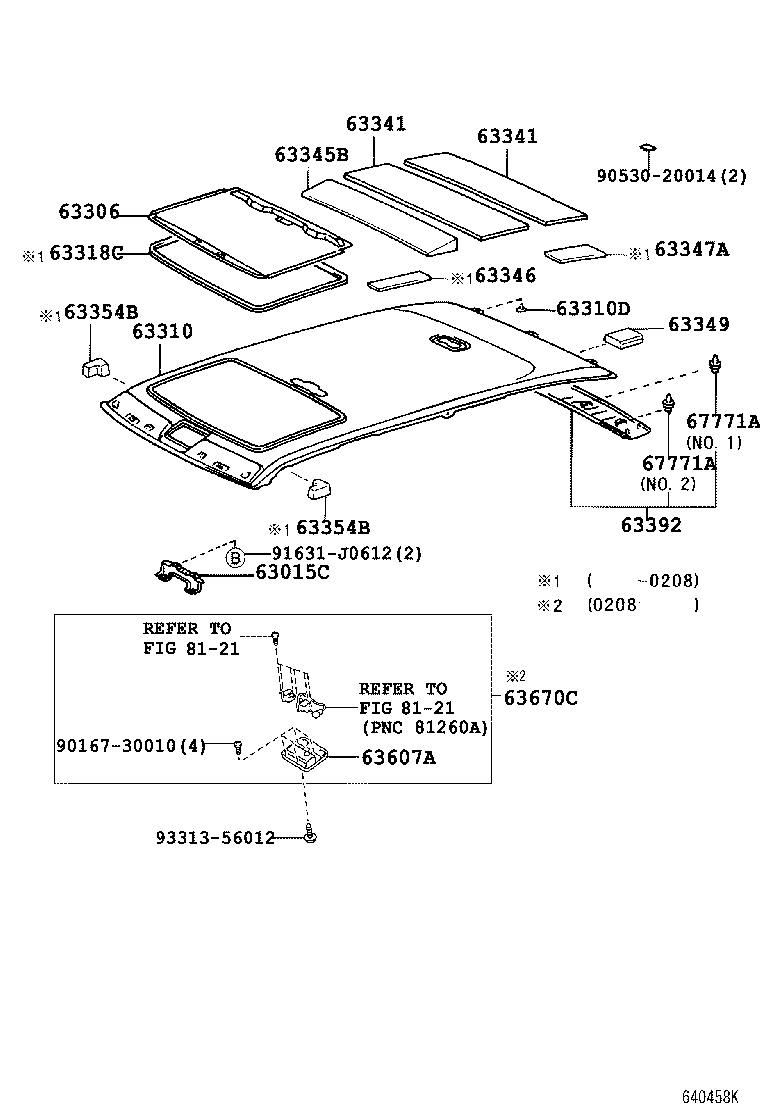  LX470 |  ROOF HEADLINING SILENCER PAD