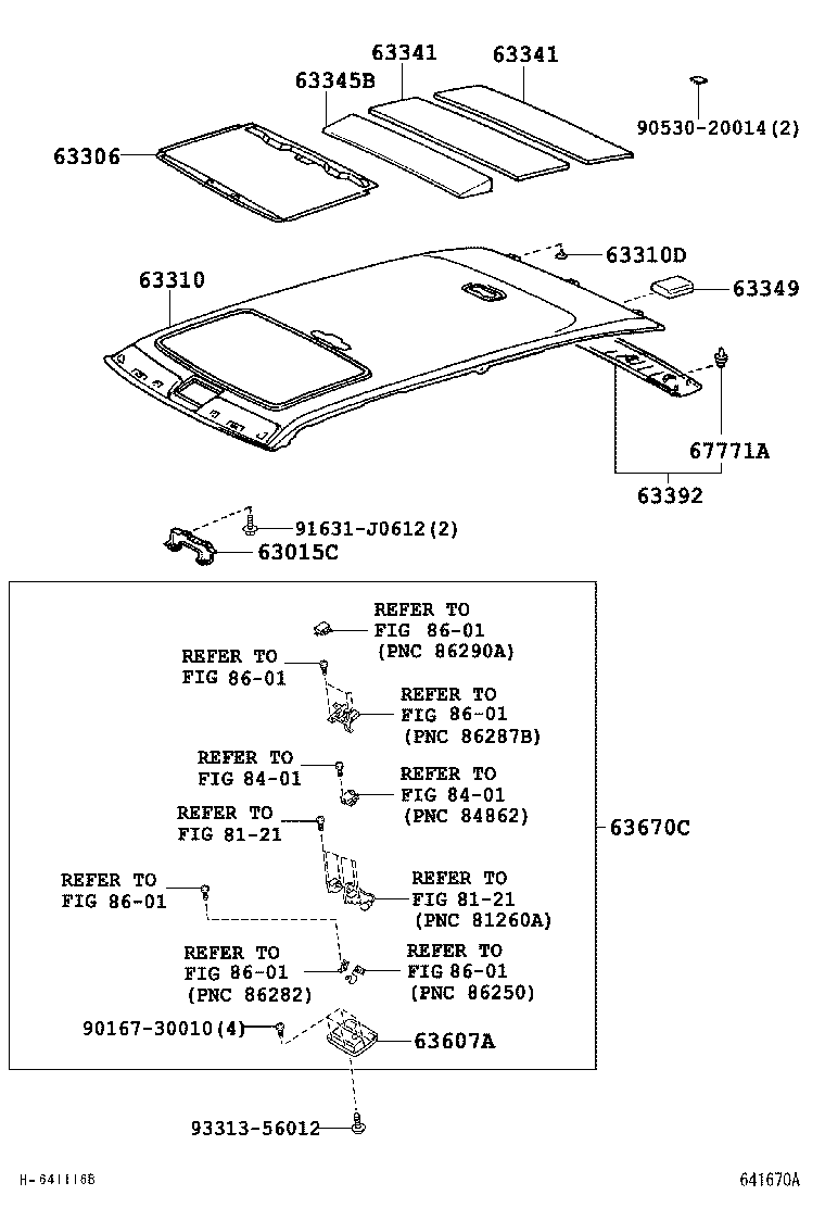  LX470 |  ROOF HEADLINING SILENCER PAD