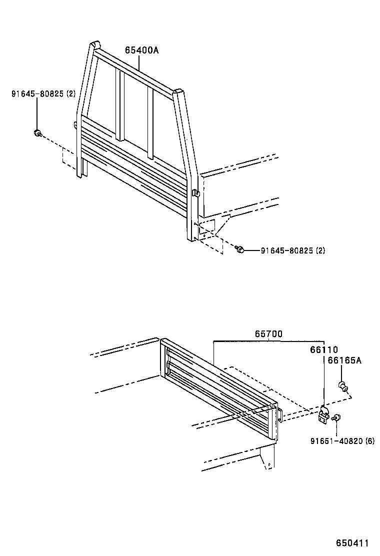  T U V |  REAR BODY GUARD FRAME TAIL GATE