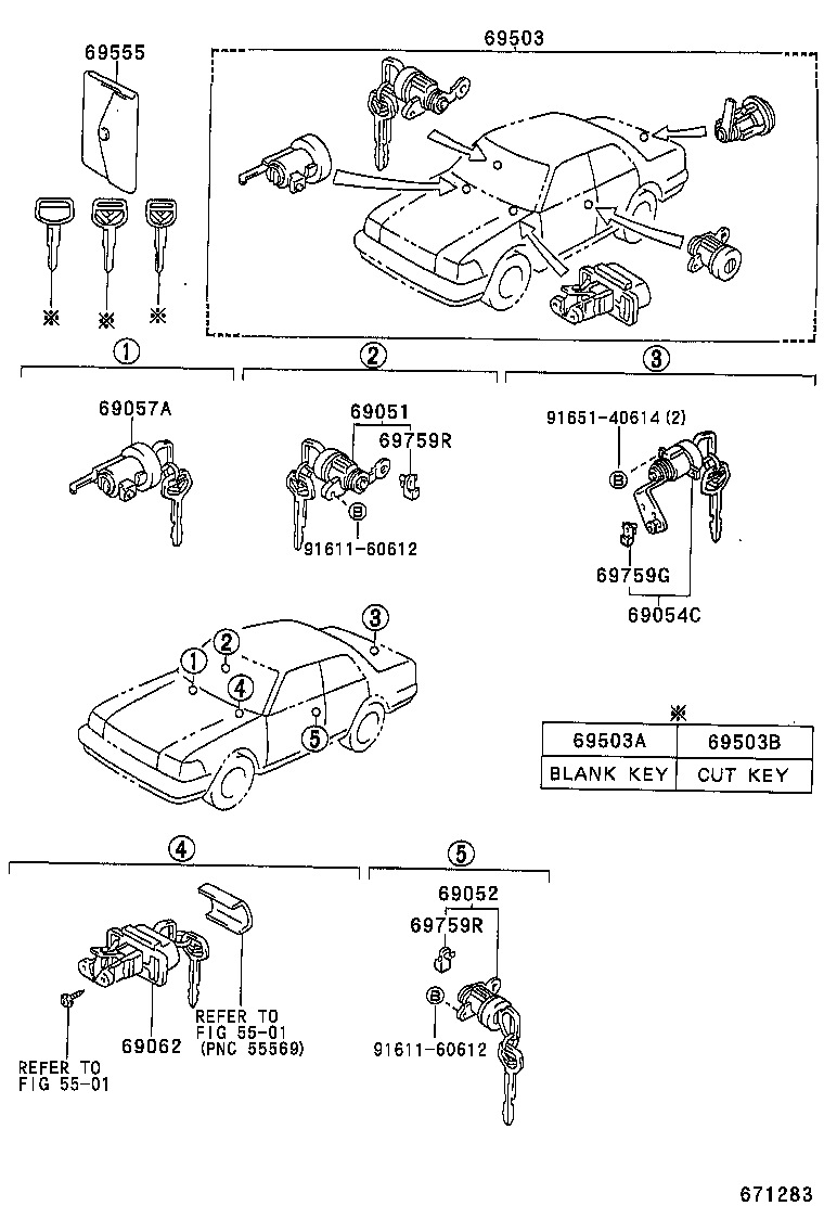  CROWN |  LOCK CYLINDER SET