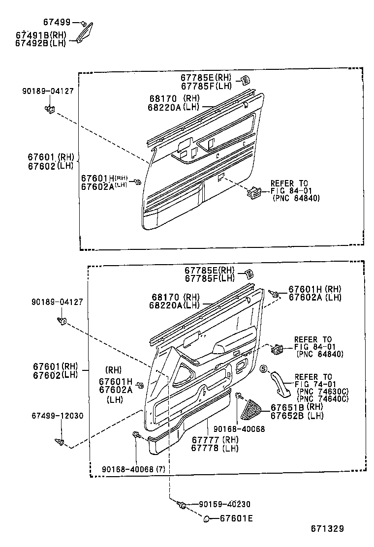  CROWN |  FRONT DOOR PANEL GLASS