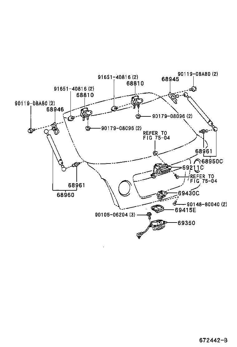  IS200 300 |  BACK DOOR LOCK HANDLE