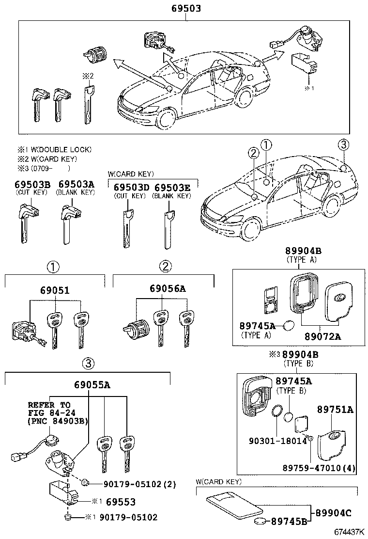  GS450H |  LOCK CYLINDER SET