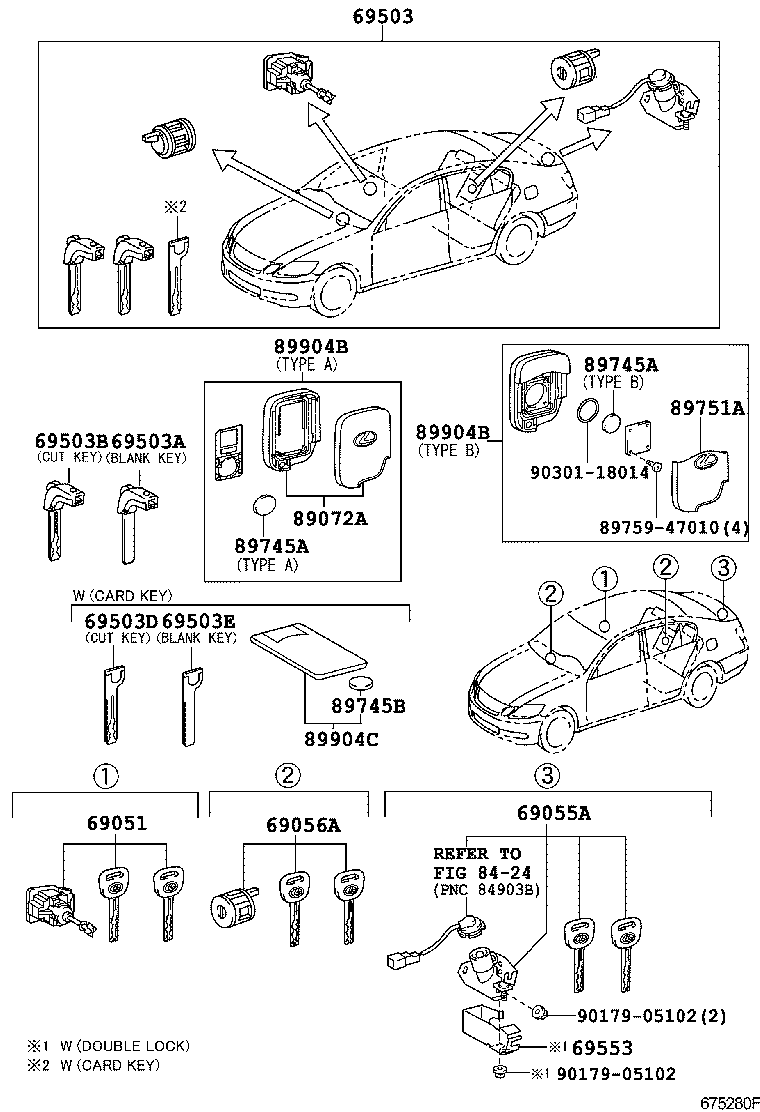  GS30 35 43 460 |  LOCK CYLINDER SET