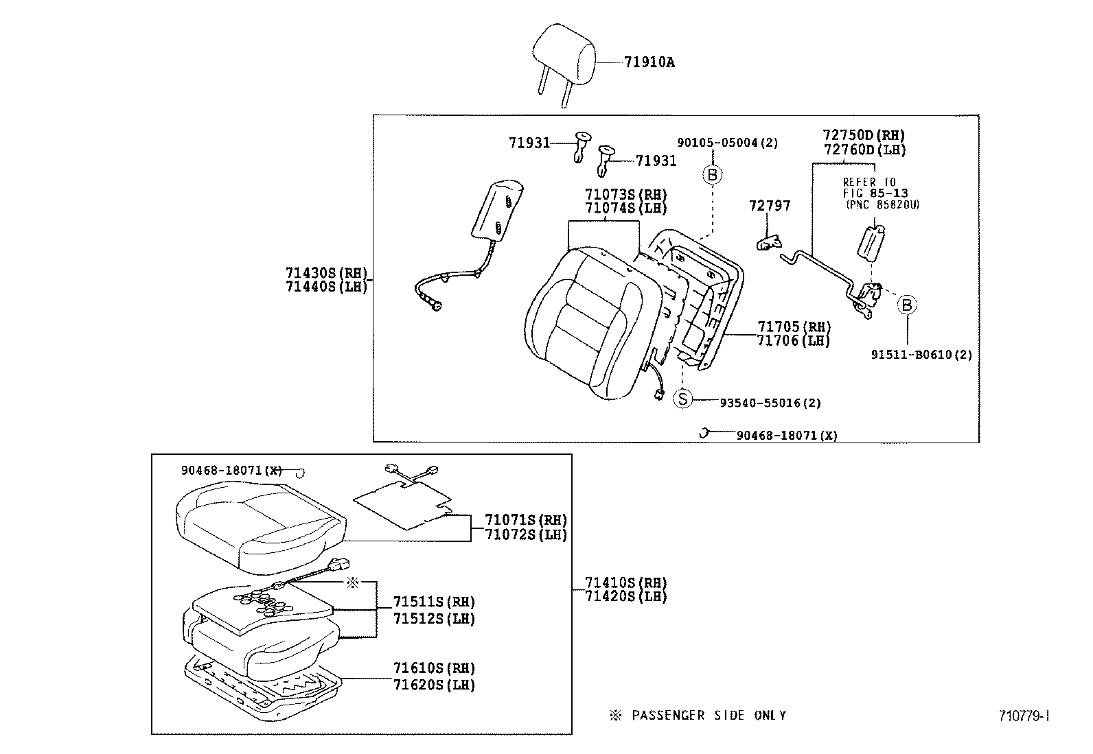  GS300 430 |  FRONT SEAT SEAT TRACK