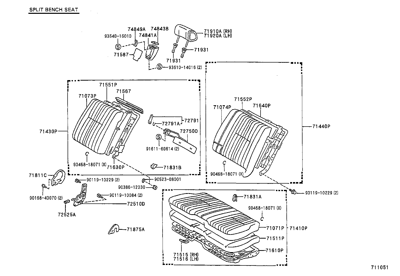  CROWN |  FRONT SEAT SEAT TRACK