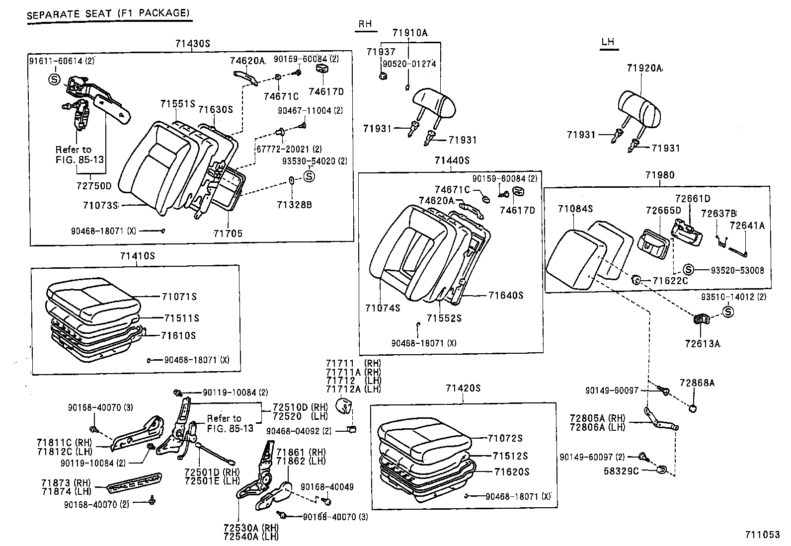  CROWN |  FRONT SEAT SEAT TRACK